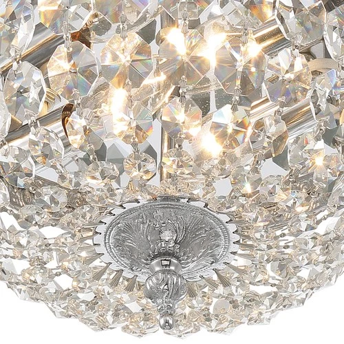 Crystorama Basket 10" Wide Chrome and Crystal Ceiling Light - Picture 5 of 6