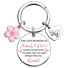 Aunt Niece Keychain For Aunts From Niece Auntie Keychain
