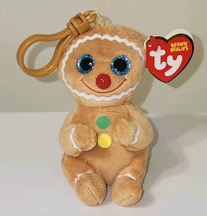 TY Beanie Bellies Key Clip - COOKIE the Gingerbread Man 3