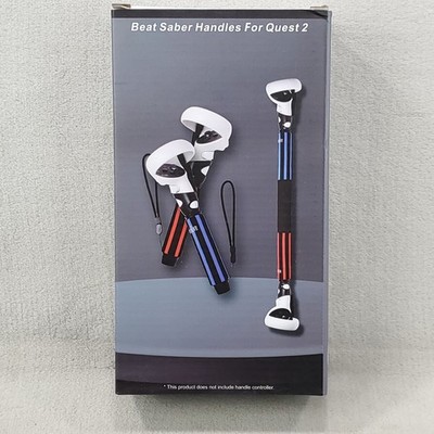 VR Game Handle Attachments for Oculus/Meta Quest 2 Beat Saber Handles 2 in 1 NEW