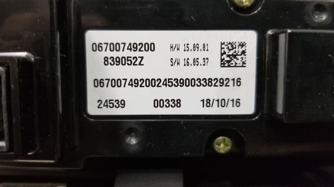 17 2017 MASERATI GHIBLI OEM TEMP AC HEAT CLIMATE CONTROL 06700749200