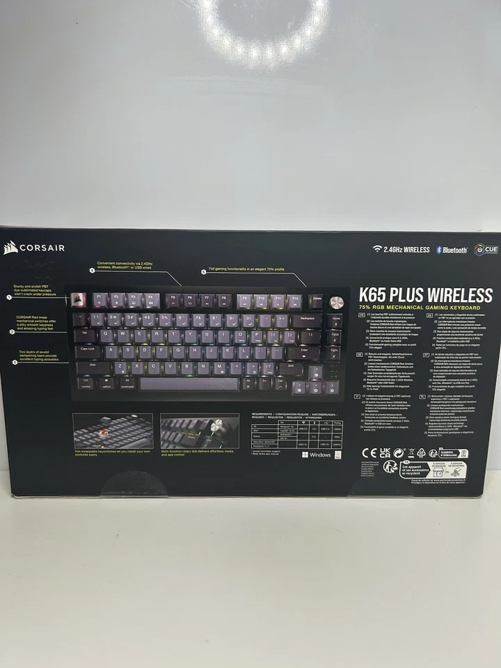 Corsair K65 Plus Wireless - 75% RGB Mechanical Gaming Keyboard “New And Sealed” - Image 2 of 3