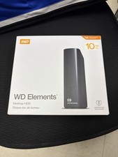 Western Digital Elements 10TB USB 3.0 External Desktop Hard Drive - New in Box