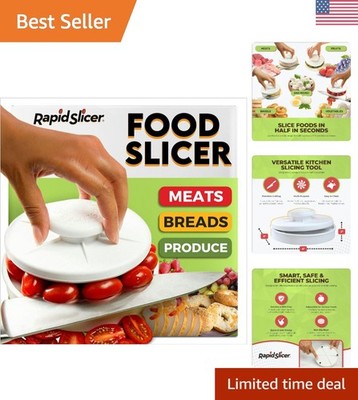 Non-Slip Multi-Use Slicer for Bagels, Meat & Veggies - Elegant Design, Easy Care