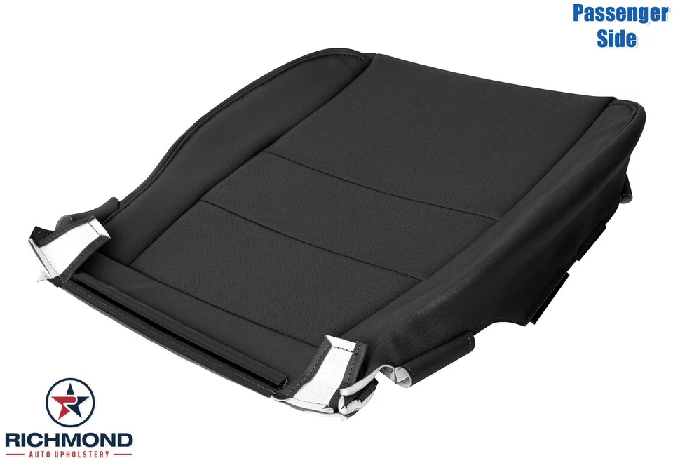 Cubierta de asiento de cuero genuino negra con parte inferior de pasajero para Honda Ridgeline 2017-2025 Foto 4 de 4