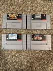Super Nintendo SNES Games Lot Pilotwings, Shaq, Robocop, NBA