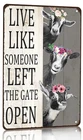 Crazysign Goat Gifts Vintage Decor Sign Live Like 8x12 inches,