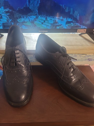 Boemos Women's Black Oxford Leather Lace Up Shoes Size 38