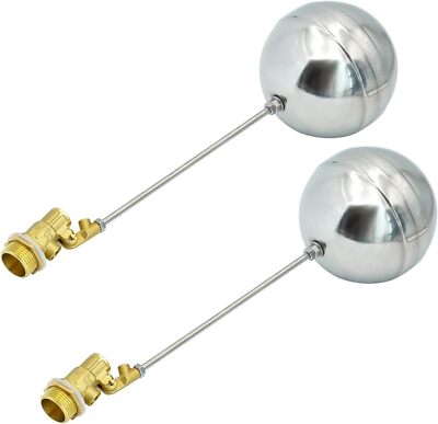 Float Valve for Water Tank 3/4 Inch DN20 Thread Float Ball Valve 2 PCS Stainl...