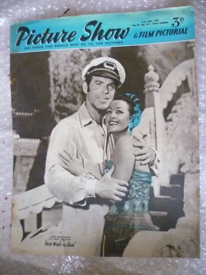 1953 PICTURE SHOW- Fred Macmurray,Vera Ralston in FAIR WIND TO JAVA, 20 June