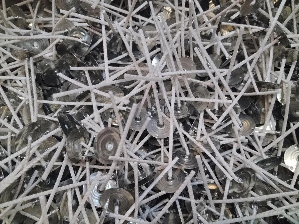 12 moldes de velas votivos de metal sin costuras - 12 pasadores de mecha y 50 mechas ECO 2 VOTIVAS Foto 2 de 2