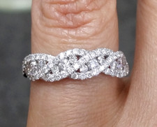 Deal 0.90CTW NATURAL DIAMONDS ENGAGEMENT ANNIVERSARY WEDDING BAND 14K GOLD