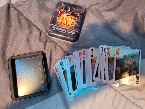2013 3D STAR WARS HOLOGRAPHIC PLAYING CARDS COMPLETE FULL DECK IN COLLECTORS TIN - Picture 3 of 5