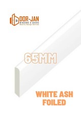 65mm White Ash UPVC Plastic Trim Cloaking Fillet Window Bead - 1m - 5m COILED