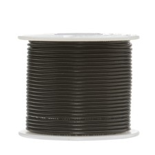 22 AWG Gauge Stranded Hook Up Wire Black 250 ft 0.0253" UL1007 300 Volts