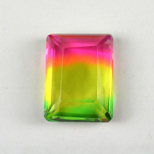 80 Ct Top Jewel Multi-Color Tourmaline Emerald Cut Shape Loose Gemstone - Picture 4 of 4