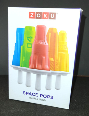 Zoku Space Pops Popsicle Maker Astronaut Rocket New Open Box   Kids Summer Fun