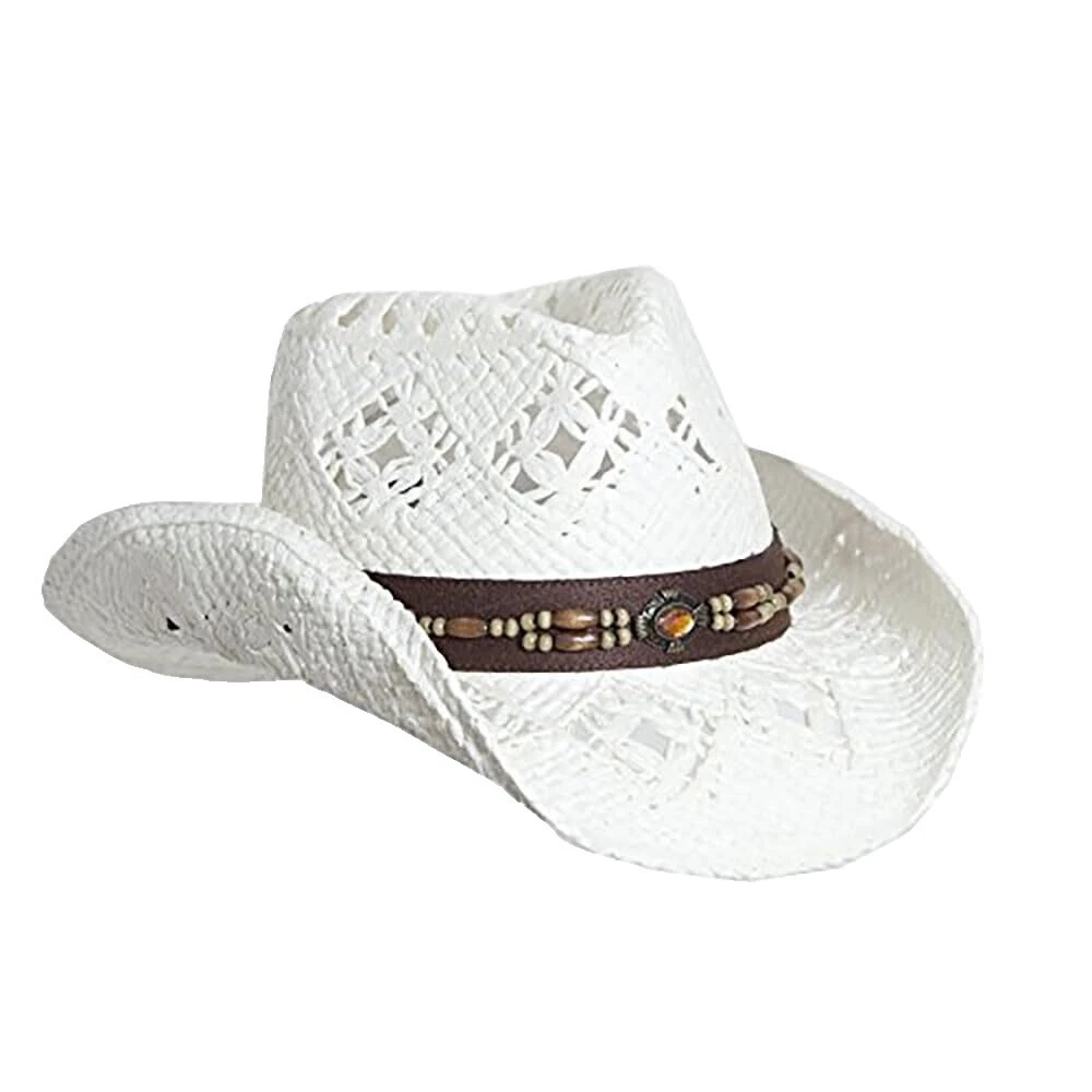 Sombrero de vaquero Paja Blanco para Mujeres