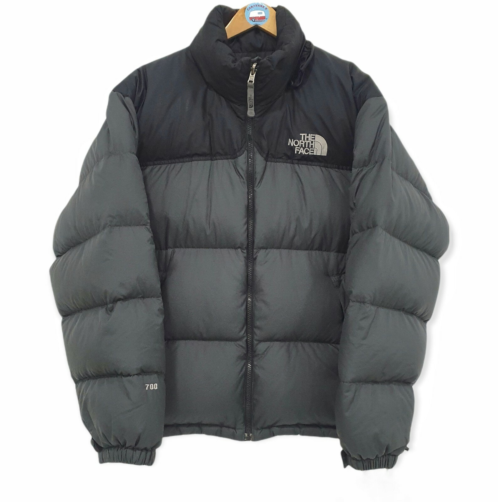 HOT Men THE NORTH FACE NUPTSE 700 DOWN PUFFER HOODED GREY COAT JACKET L ...