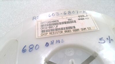 CR16-681-JF CHIP RESISTOR, 0603 680R OHM, 5%, RS-0603-6807-J (LOT OF ...