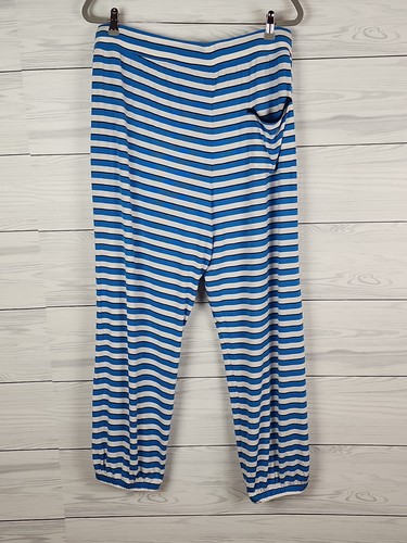 NWT J. Crew Womens XXL Loungewear Pants Blue White Stripe Drawstring Pocket - Picture 4 of 6