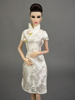 white cheongsam