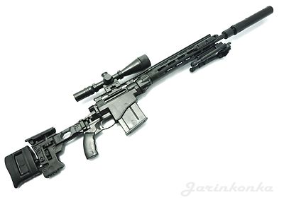 R. Remington New Model Army モデルガン ベルト付き 1/6 Scale MSR Sniper Rifle US Army Remington Modular Gun Model