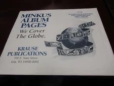 "MINKUS" STAMP PAGES #MQ3BL QUADRILLED BLANK PAGES    W/FREE SHP.