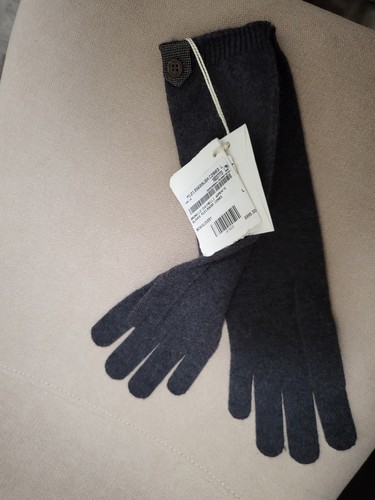 995$ BRUNELLO CUCINELLI WOMENS KNIT CASHMERE LONG GLOVES SZ:L.Made In ITALY - Picture 4 of 15