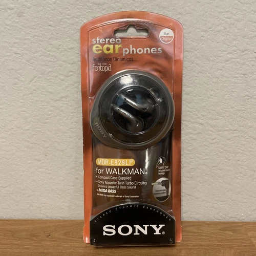 Sony WALKMAN Stereo Earphones MDR-E828LP - BRAND NEW - GRAY/SILVER FREE SHIP🔥