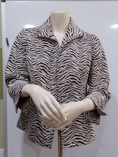 Chico's Travellers Collection Sz 1 Zebra Pattern Jacket