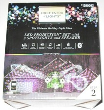 Gemmy Orchestra of Lights - LED Projection Set w/3 Spotlights  Speaker- NEW