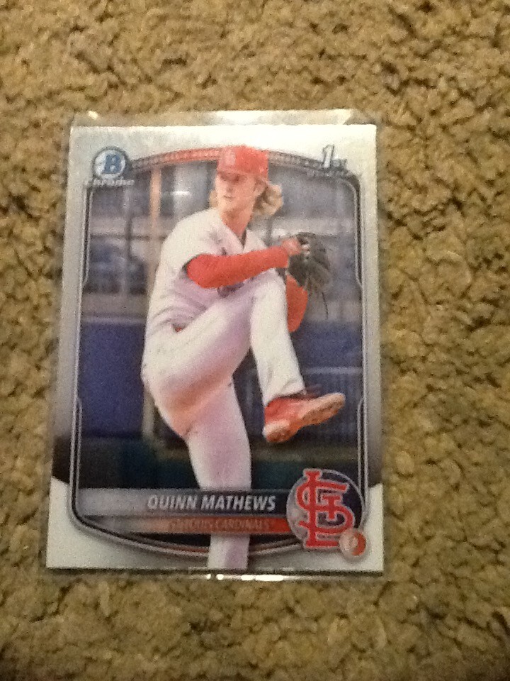 Quinn Matthews 2025 Bowman Rookie Card BP-25 St Louis Cardinals Prospect