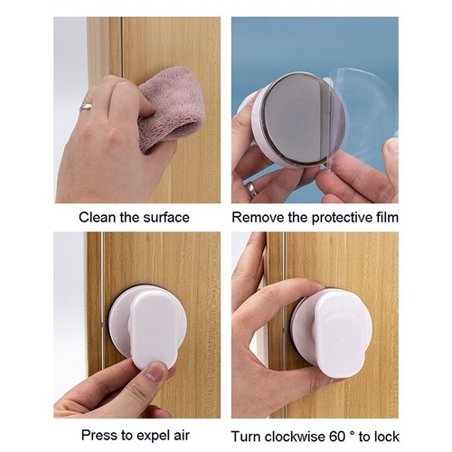 Abnehmbar Starke Saugnapf Glas Türgriffe Griff für Bad Dusche Glas Fenster WC - Bild 11 von 12