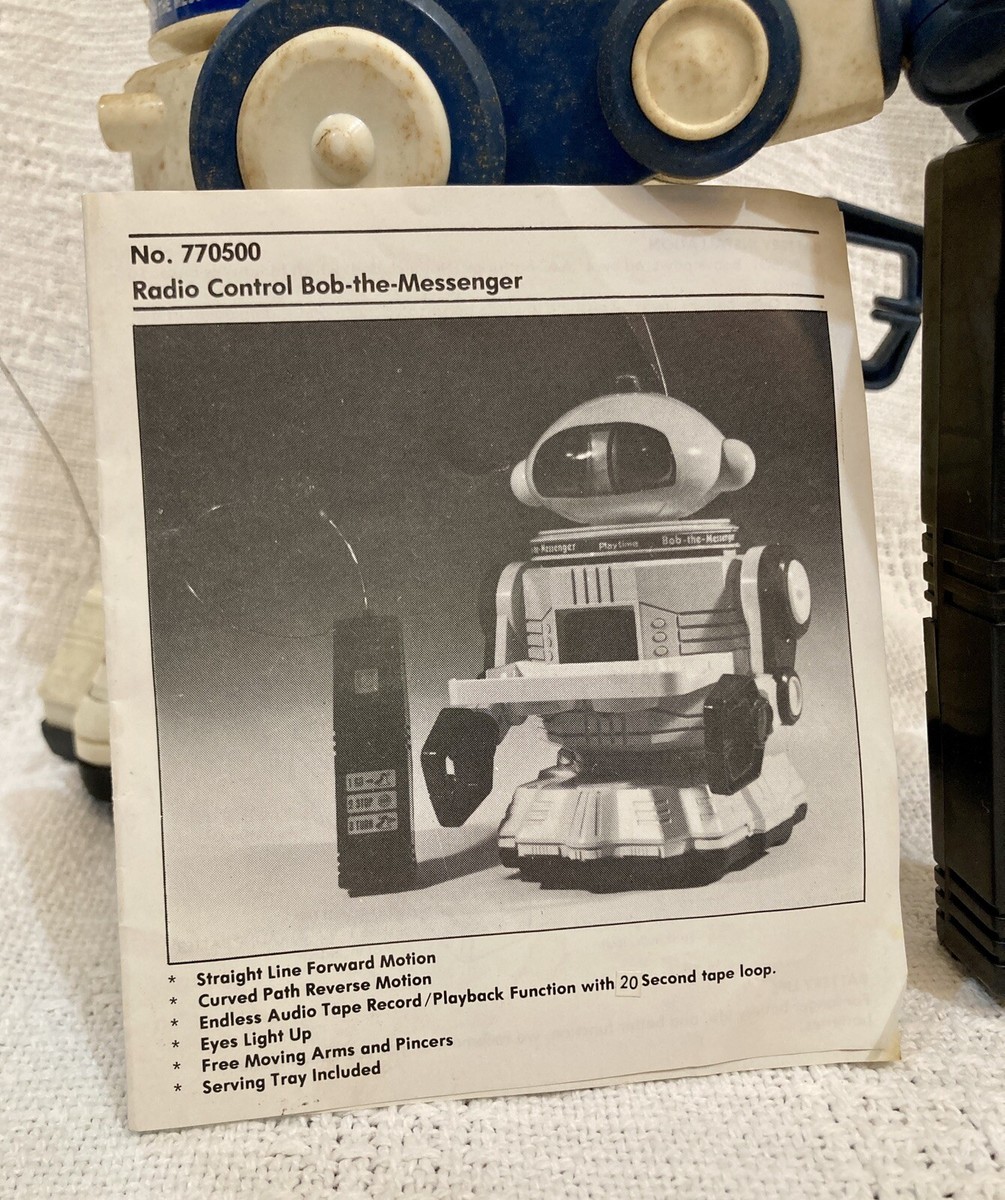 1986 Bob the Messenger Robot + Radio Control + Instructions