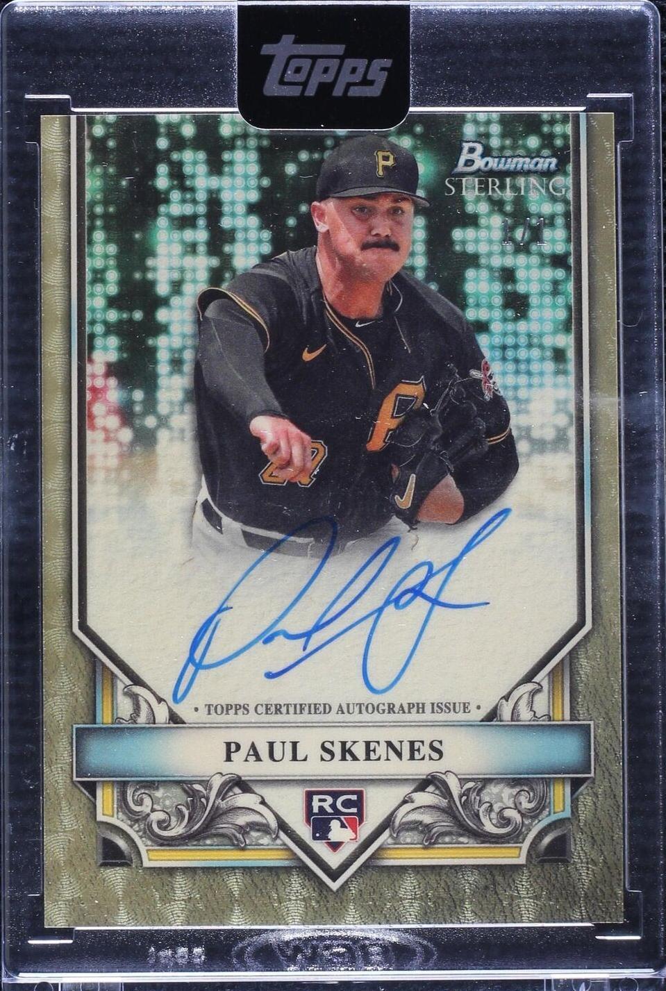 Topps - 199枚限定 Bowman Sterling Paul Skenes PSA 8 Paul Skenes RC 2024 Bowman Sterling Rookie - Pittsburgh