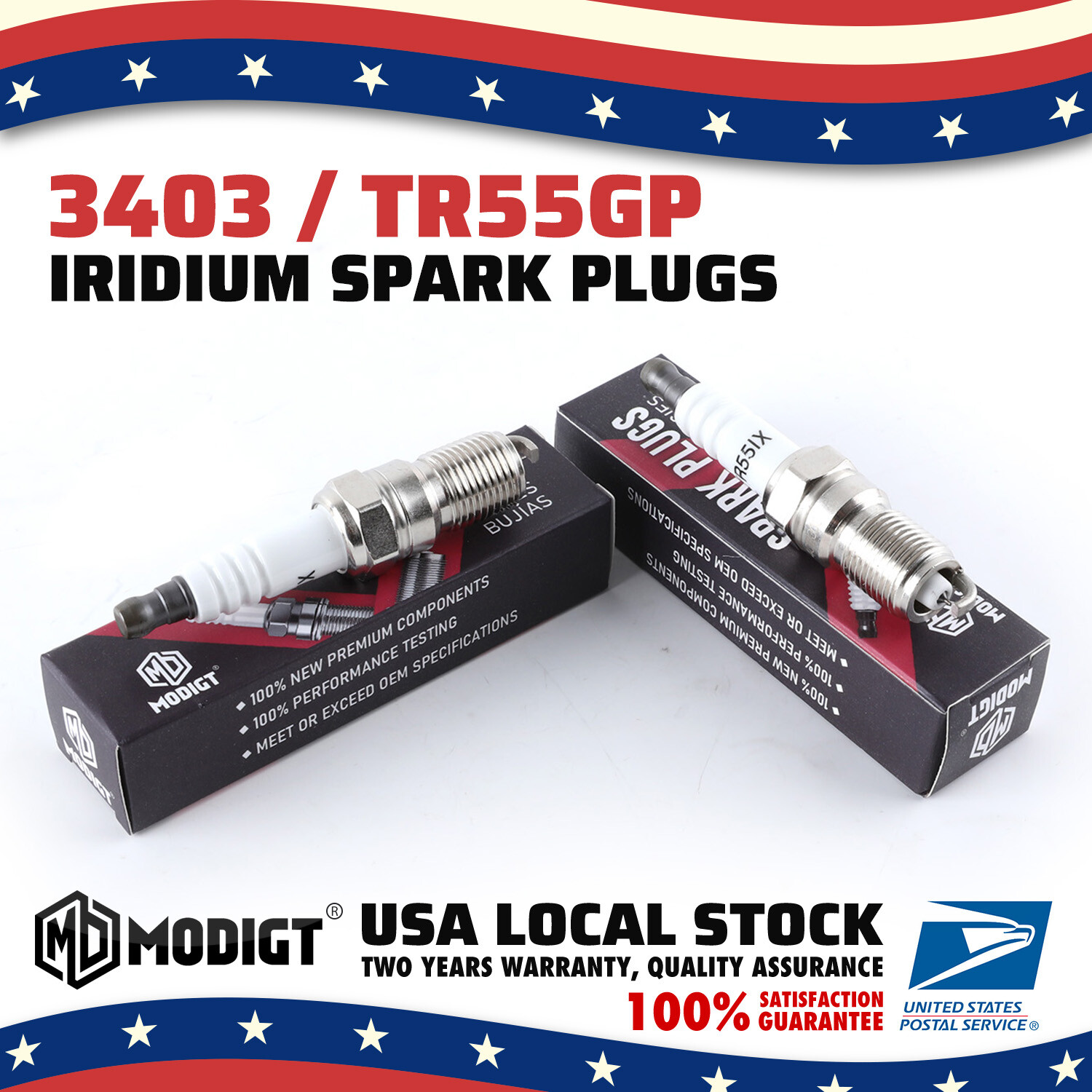 Fit NGK 3403 Double Iridium Spark Plugs TR55GP For GMC Sierra 2500 HD C6500 NEW