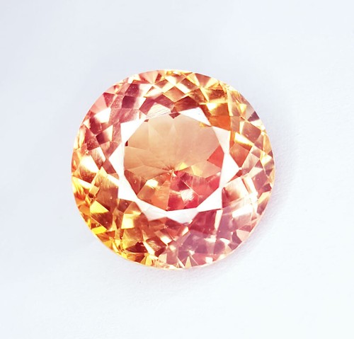 Libre Pierre Précieuse 18 CT Naturel Padparadscha Saphir Paire Certifié Oval W07