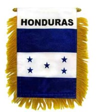 1 dozen Honduras Mini Banners Car Flags Rearview Mirror Country Mini Flags
