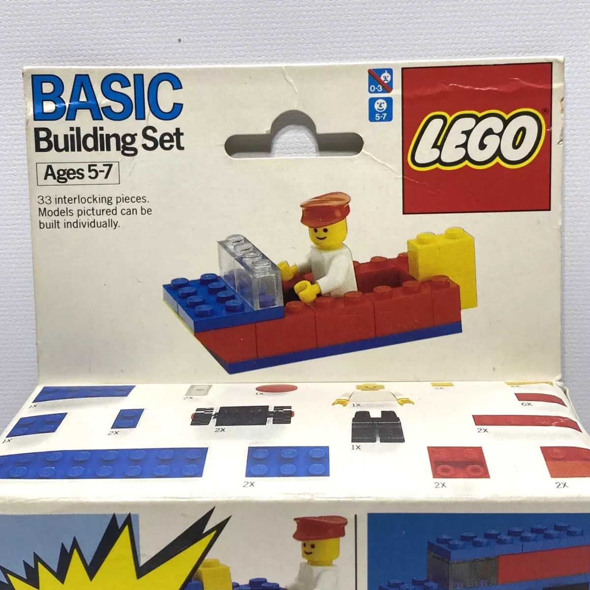 Vintage Lego Set 1524 Basic Set 33 Piece Trial Size Offer NEW, Factory Sealed