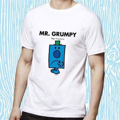 Mr Men T-Shirt Mr Grumpy Printed Graphic Tee Adults Short Sleeve Unisex Top