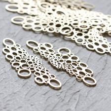 2 Pieces Laser Cut Solid Brass Multi Ring - Link - 55x17mm CW-4351C 