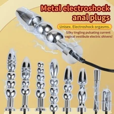 Electric Electro Metal Women Open Plug Speculum E-stim Spreader Dilator Device