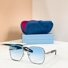 Gucci GG2308 Square Frame Gold Black Blue Gradient Lens 59  17-142 New