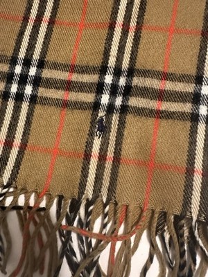 Polo Ralph Lauren Lambswool Brown Plaid Scarf. Circa 2000's VERY RARE