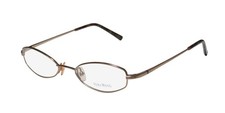NEW VERA WANG V109 EYEWEAR WOMENS FULL-RIM 48-18-135 METAL CM RECTANGULAR BROWN