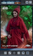 Klothow - Debut Green Epic - Star Wars Card Trader Chrome Sapphire 2025