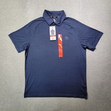 Hurley Polo Shirt Mens Medium Navy Performance Stretch Golf Logo NWT