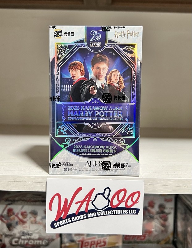 2026 Kakawow Aura Harry Potter 25th Anniversary Sealed Hobby Trading Card Box