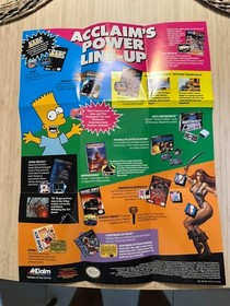 Arch Rivals Nintendo NES Foldable Promo Poster Insert ONLY